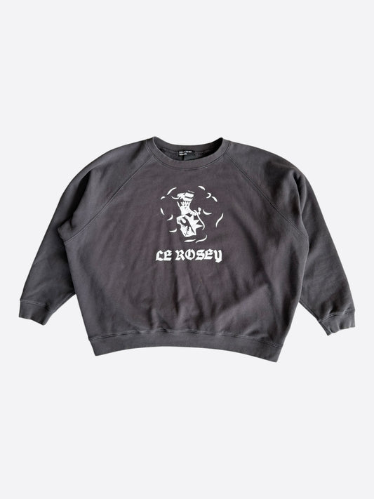 Enfants Riches Deprimes Faded Black & White Le Rosey Graphic Sweater