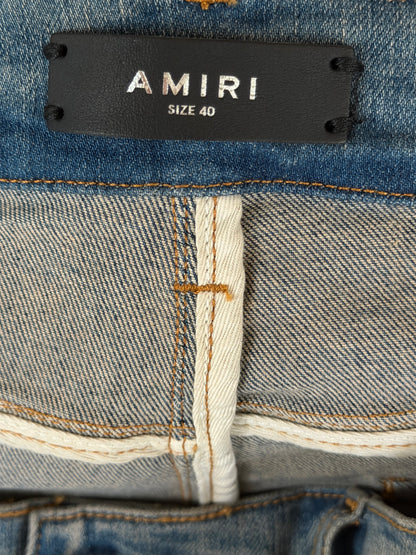 Amiri Clay Indigo & Black Patch MX1 Jeans