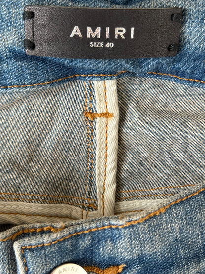 Amiri Clay Indigo & Black Patch MX1 Jeans