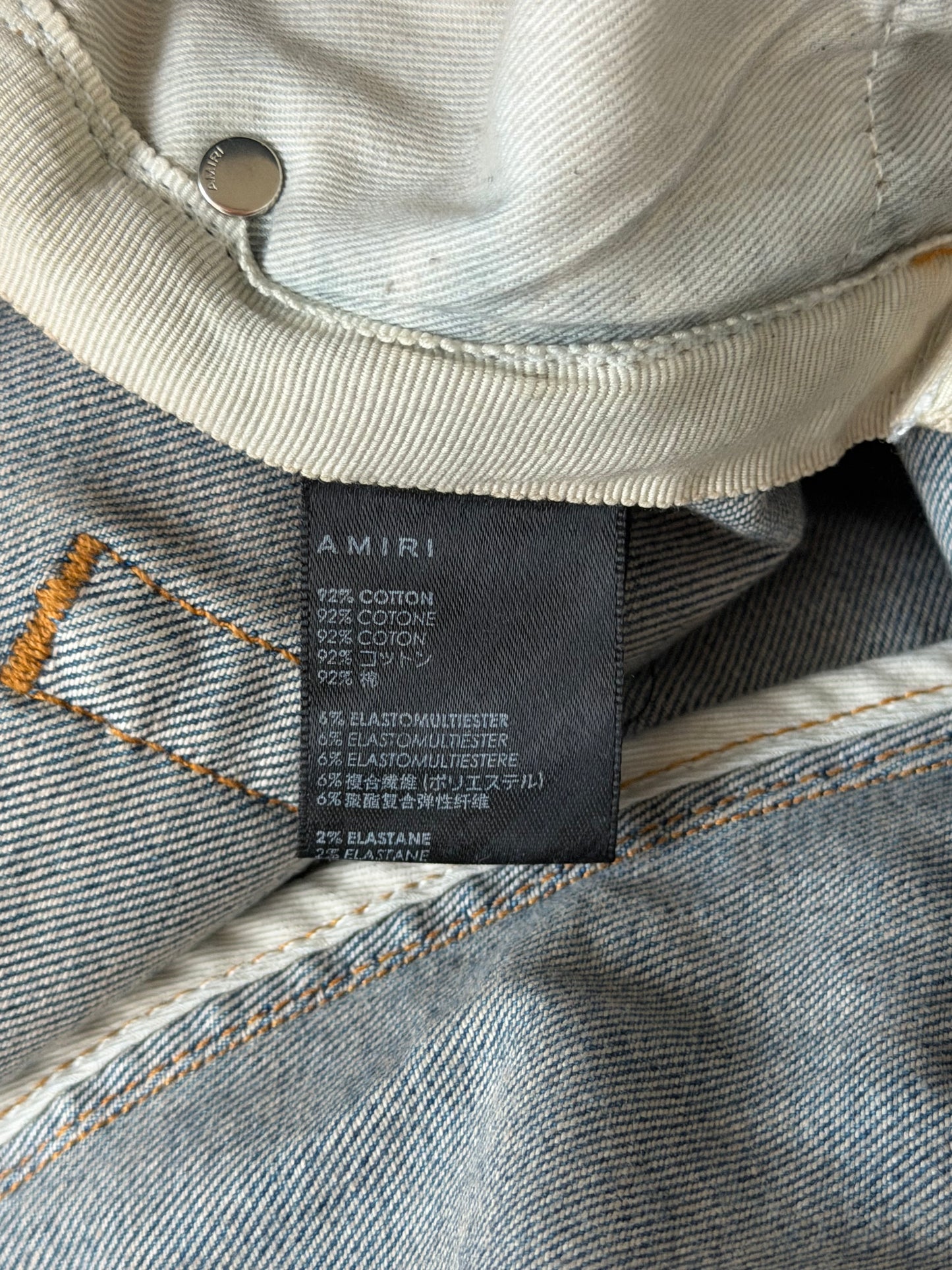 Amiri Clay Indigo & Black Patch MX1 Jeans