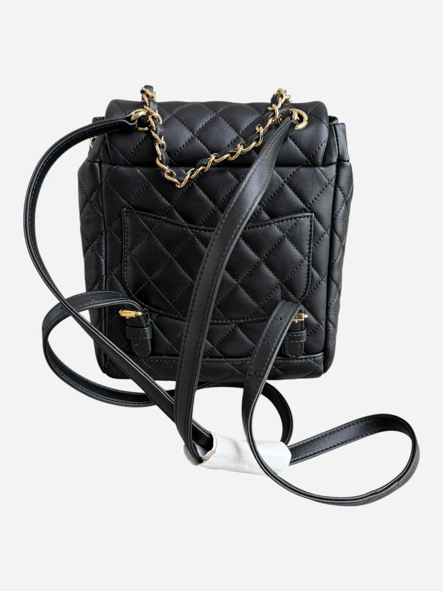 Chanel Black Lambskin Quilted Mini Urban Spirit Backpack