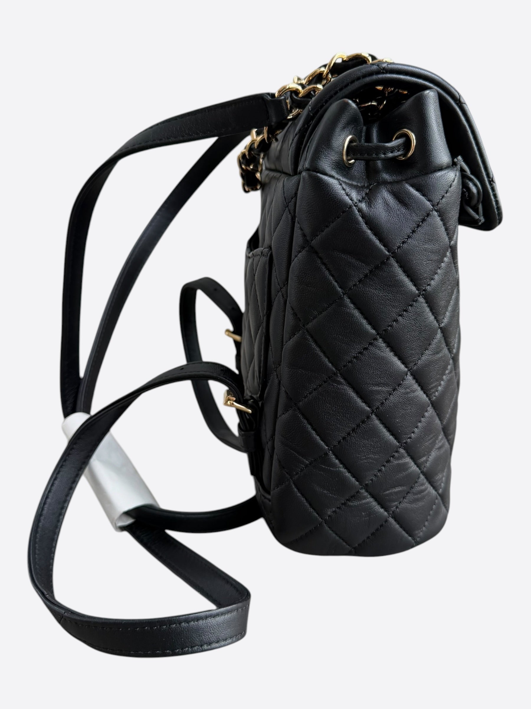 chanel mini urban spirit backpack Black Caviar REAWAKE Twin adjustable leather backpack straps Chanel Small Urban Spirit Backpack