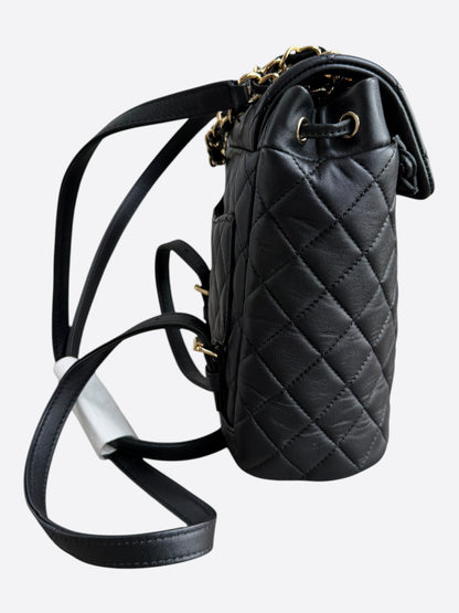 Chanel Black Lambskin Quilted Mini Urban Spirit Backpack