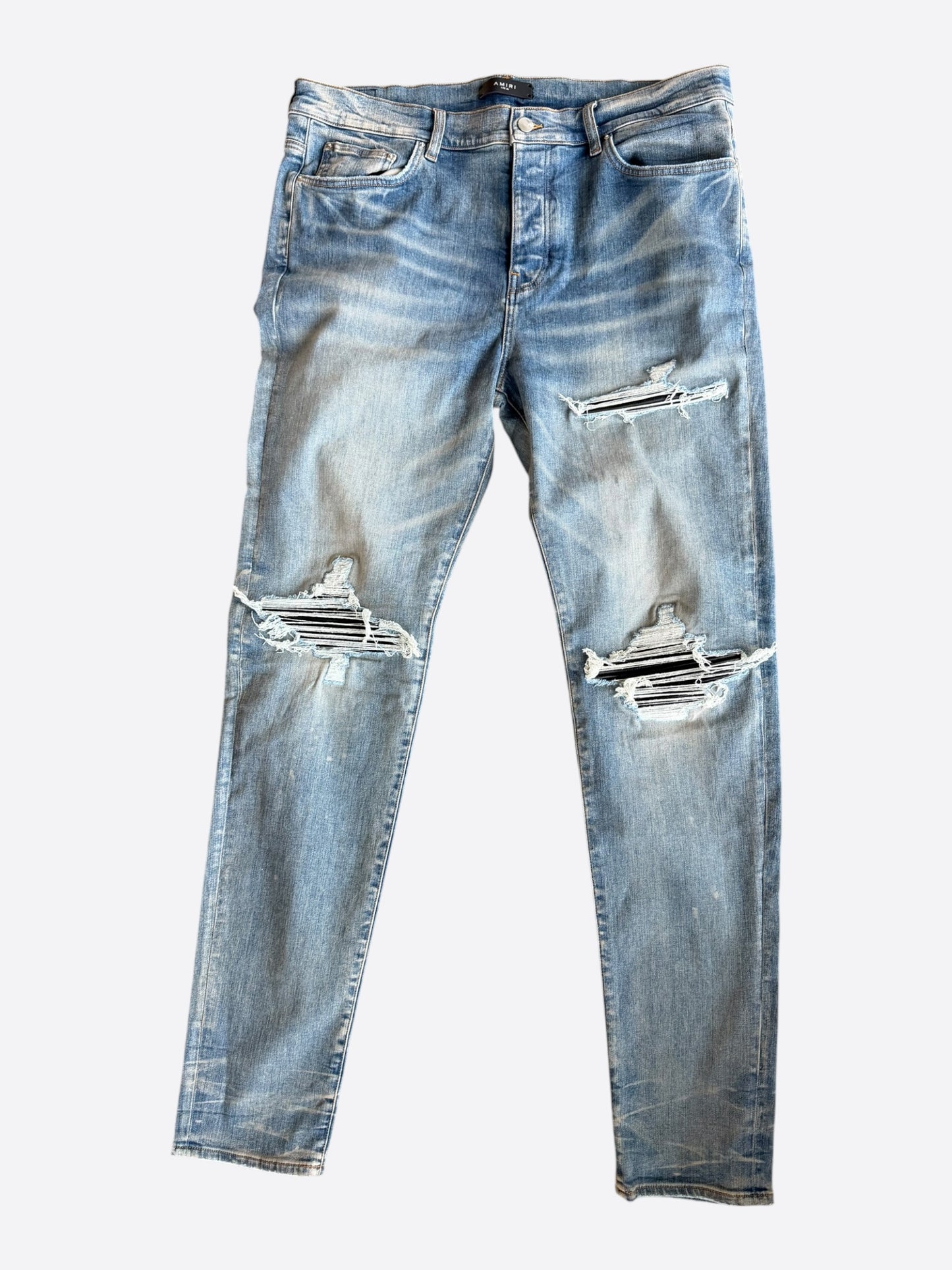 Amiri Clay Indigo & Black Patch MX1 Jeans