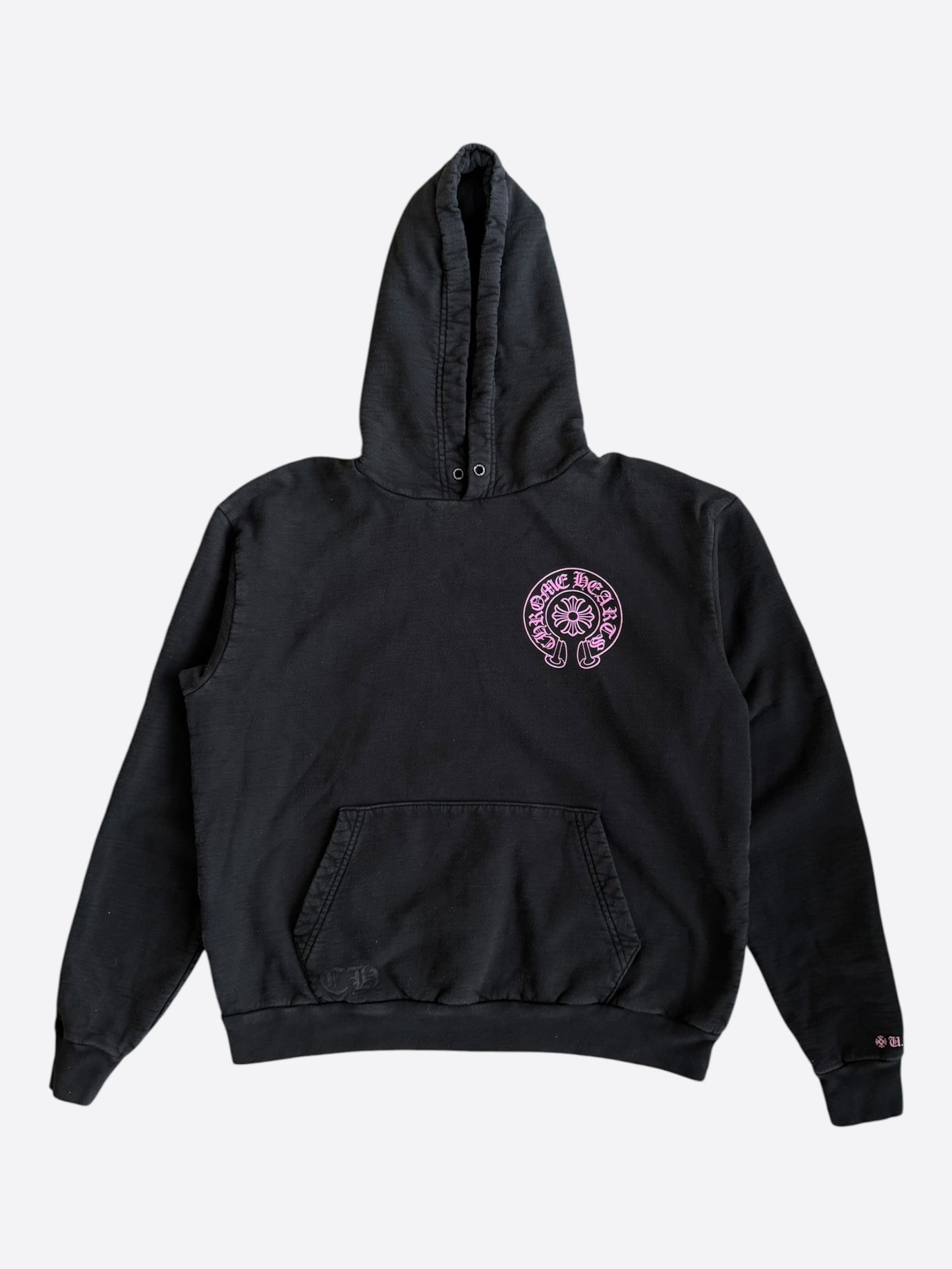 Chrome Hearts Black & Pink Online Exclusive Horseshoe Logo Hoodie