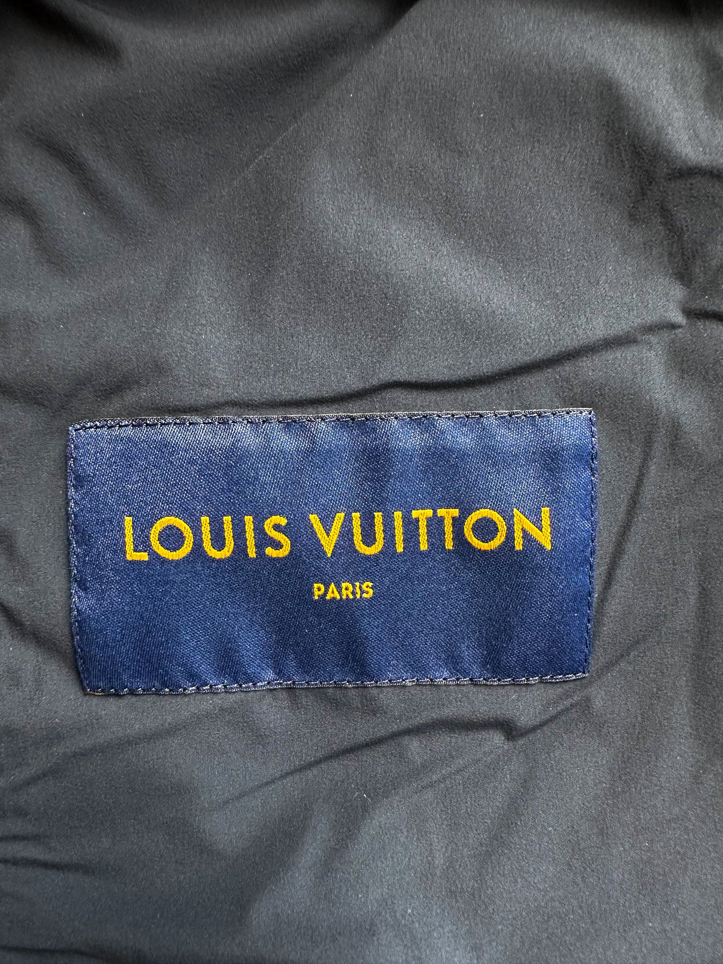 Louis Vuitton Navy Flower Monogram Puffer Vest