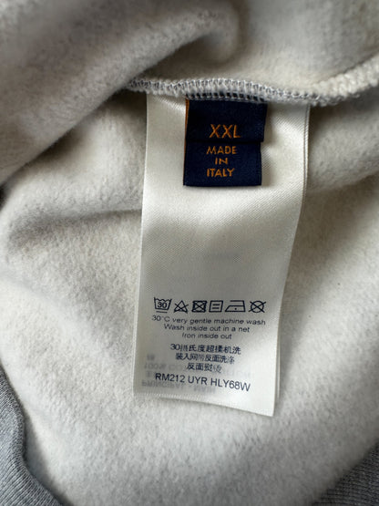 Louis Vuitton Grey Graffiti Logo Graphic Hoodie