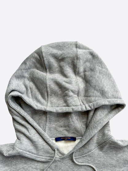 Louis Vuitton Grey Graffiti Logo Graphic Hoodie