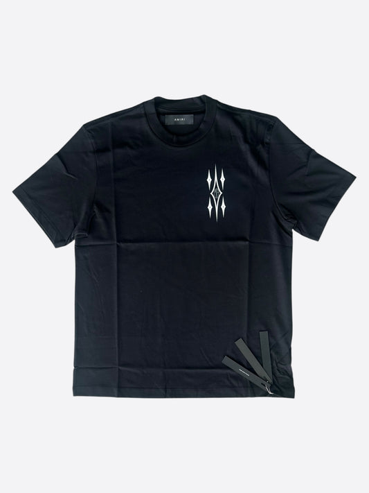 Amiri Black Argyle Logo T-Shirt