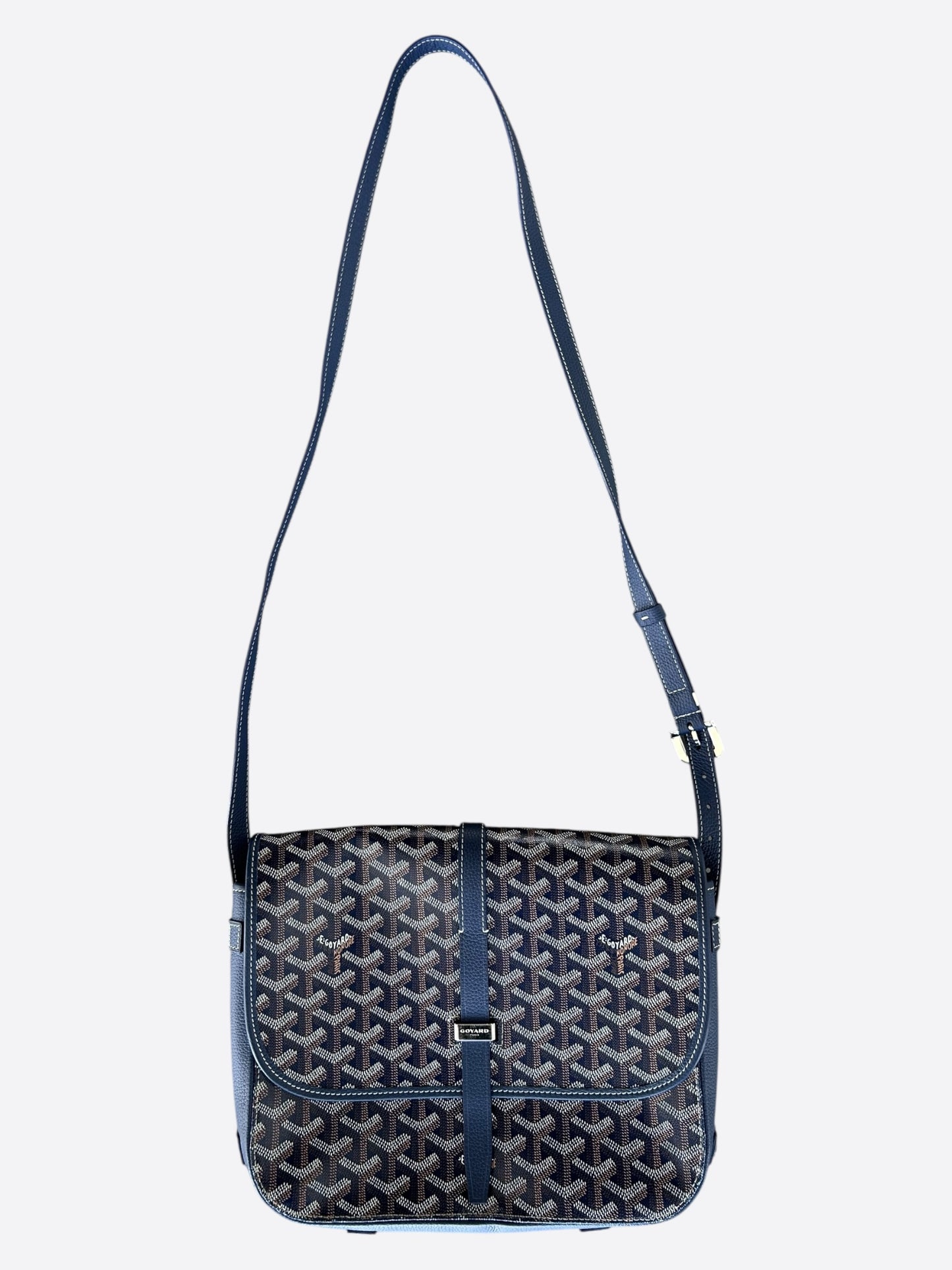 Goyard Navy Belvedere MM Messenger Bag