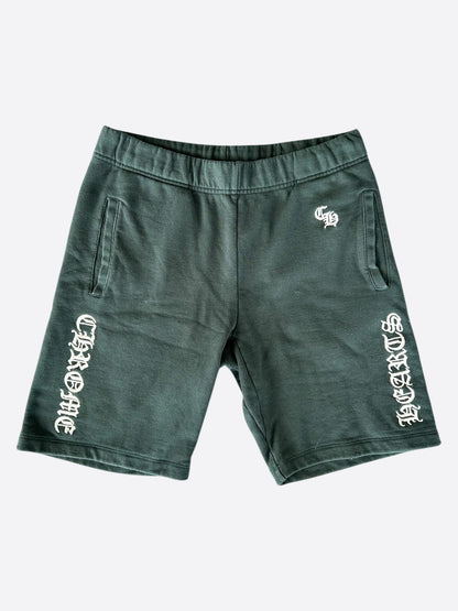 Chrome Hearts Green & White Embroidered Shorts
