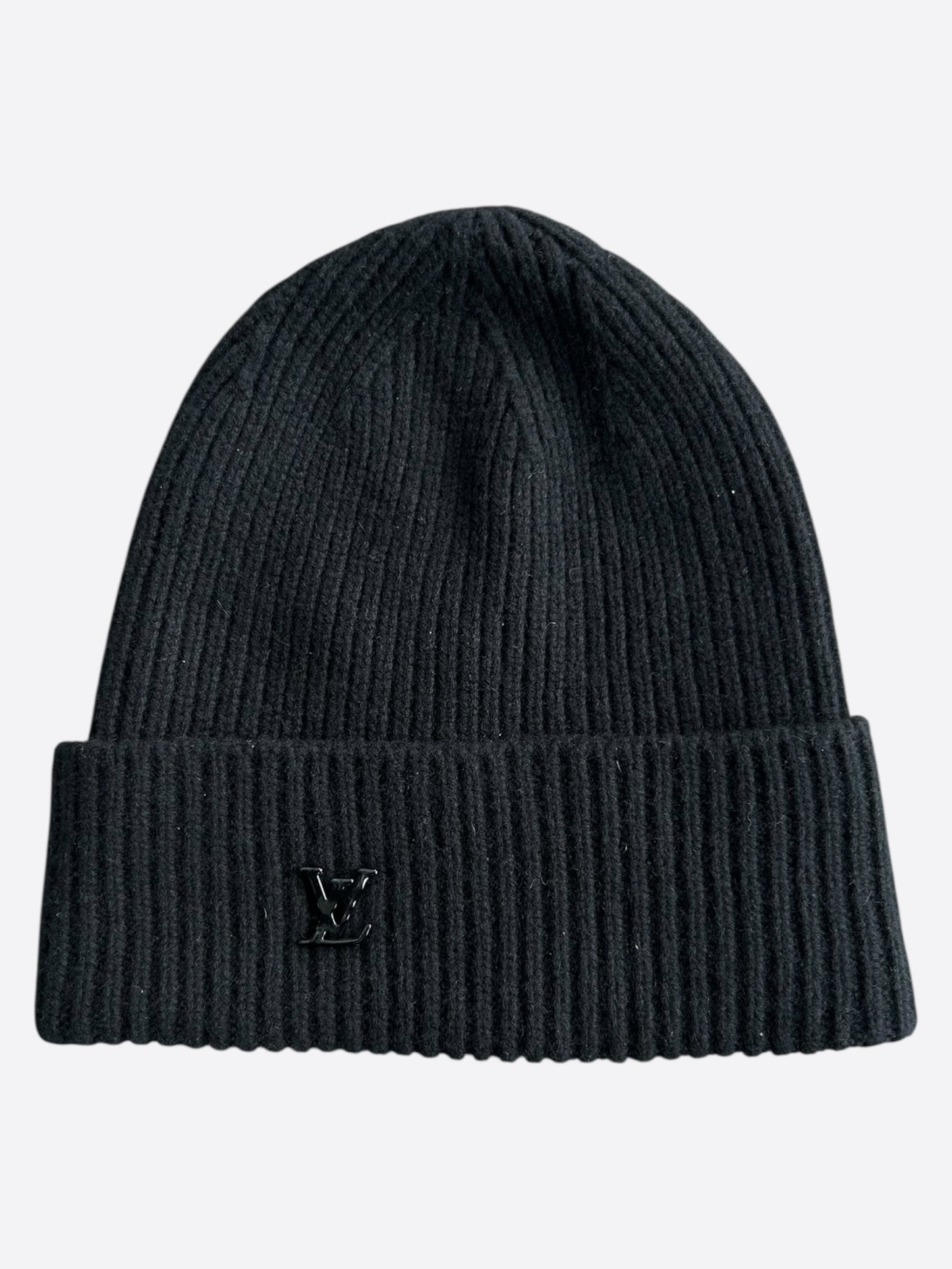 Louis Vuitton Black Ahead Logo Beanie