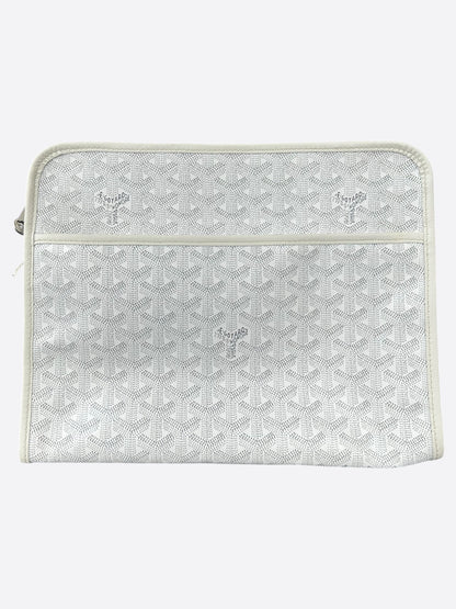 Goyard White Jouvence GM Toiletry Bag