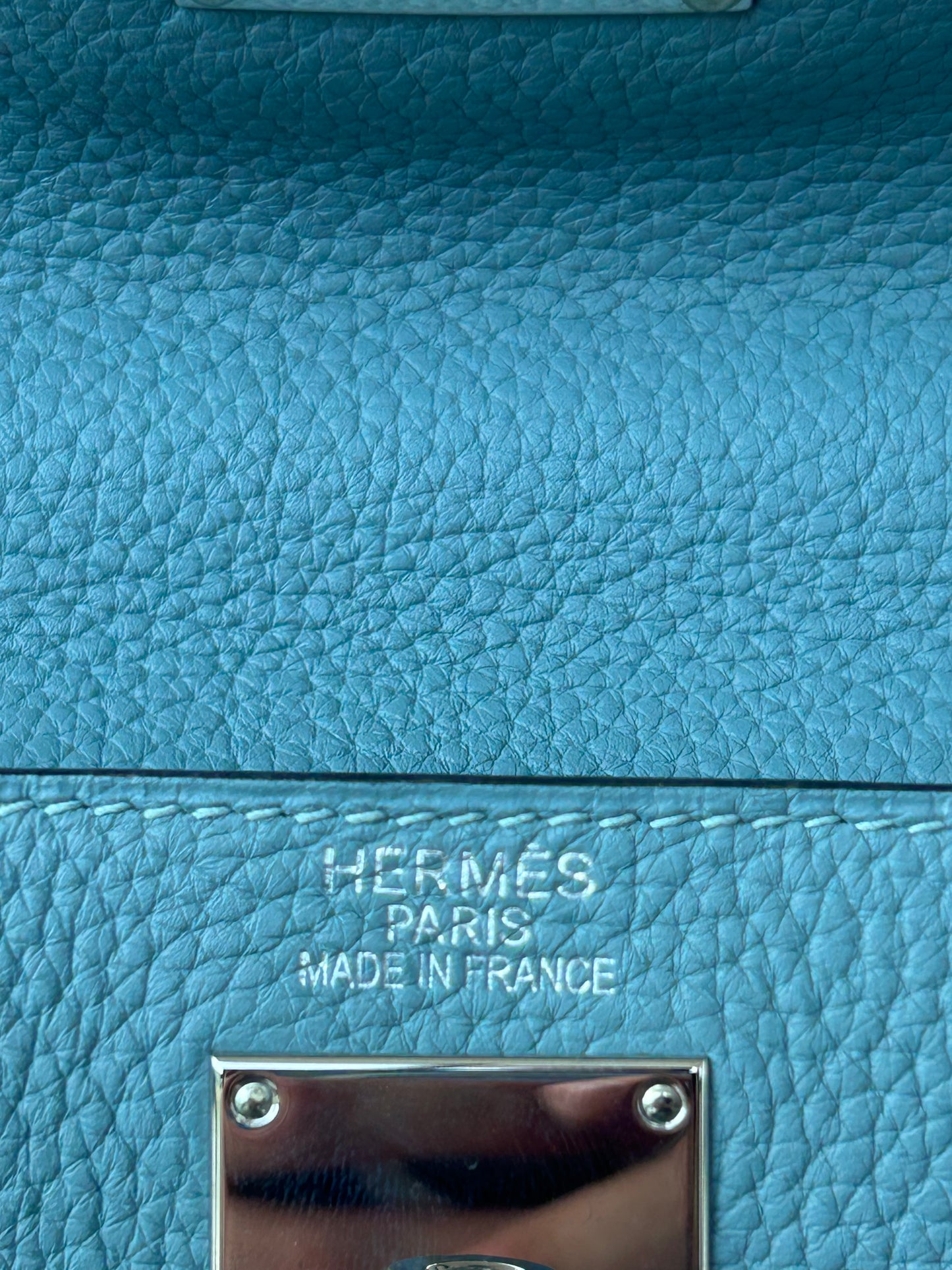 Hermes Blue Togo Shoulder Kelly 40
