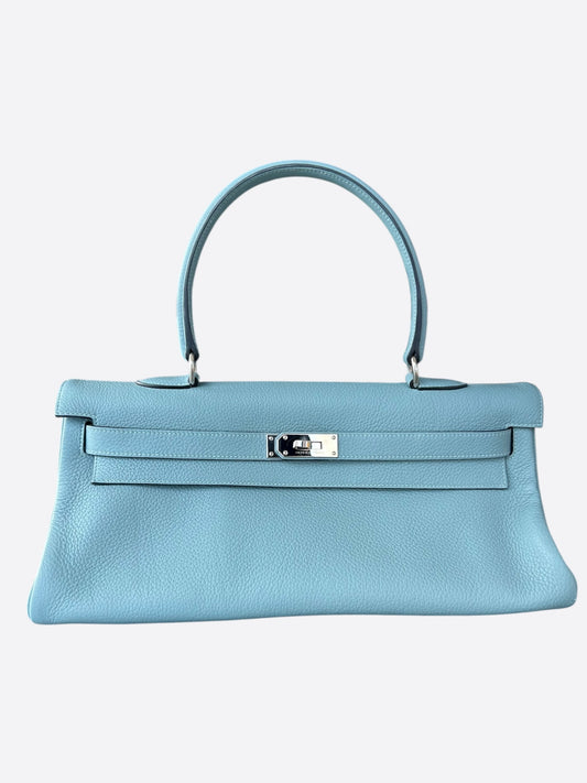 Hermes Blue Togo Shoulder Kelly 40