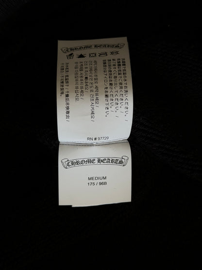 Chrome Hearts Black Triple Cross CH Logo Embroidered Hoodie