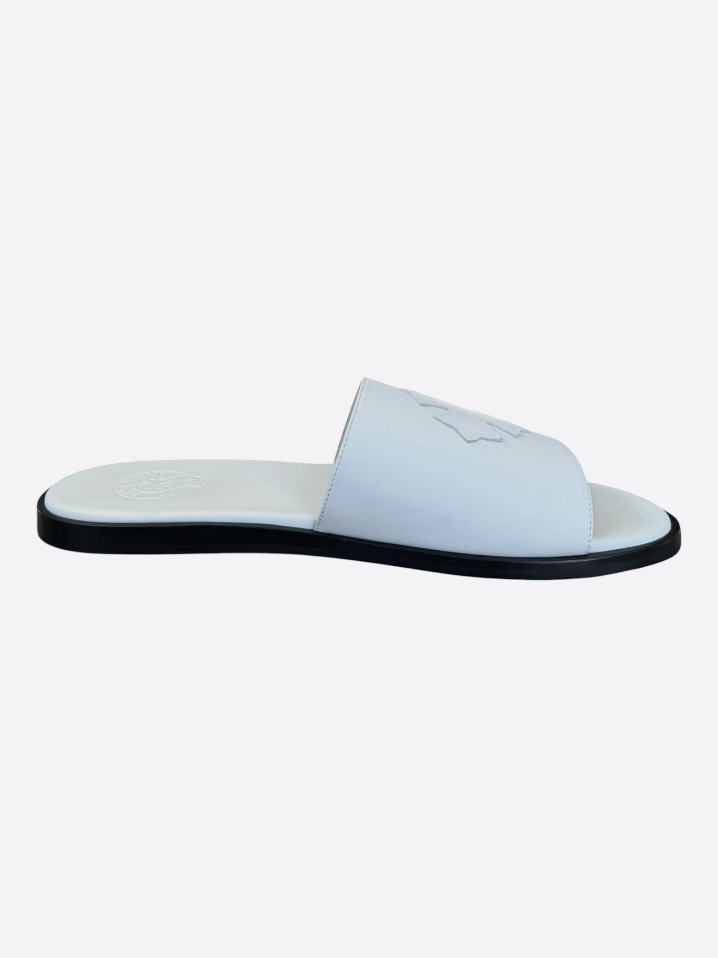 Chrome Hearts White Cross Patch Slides