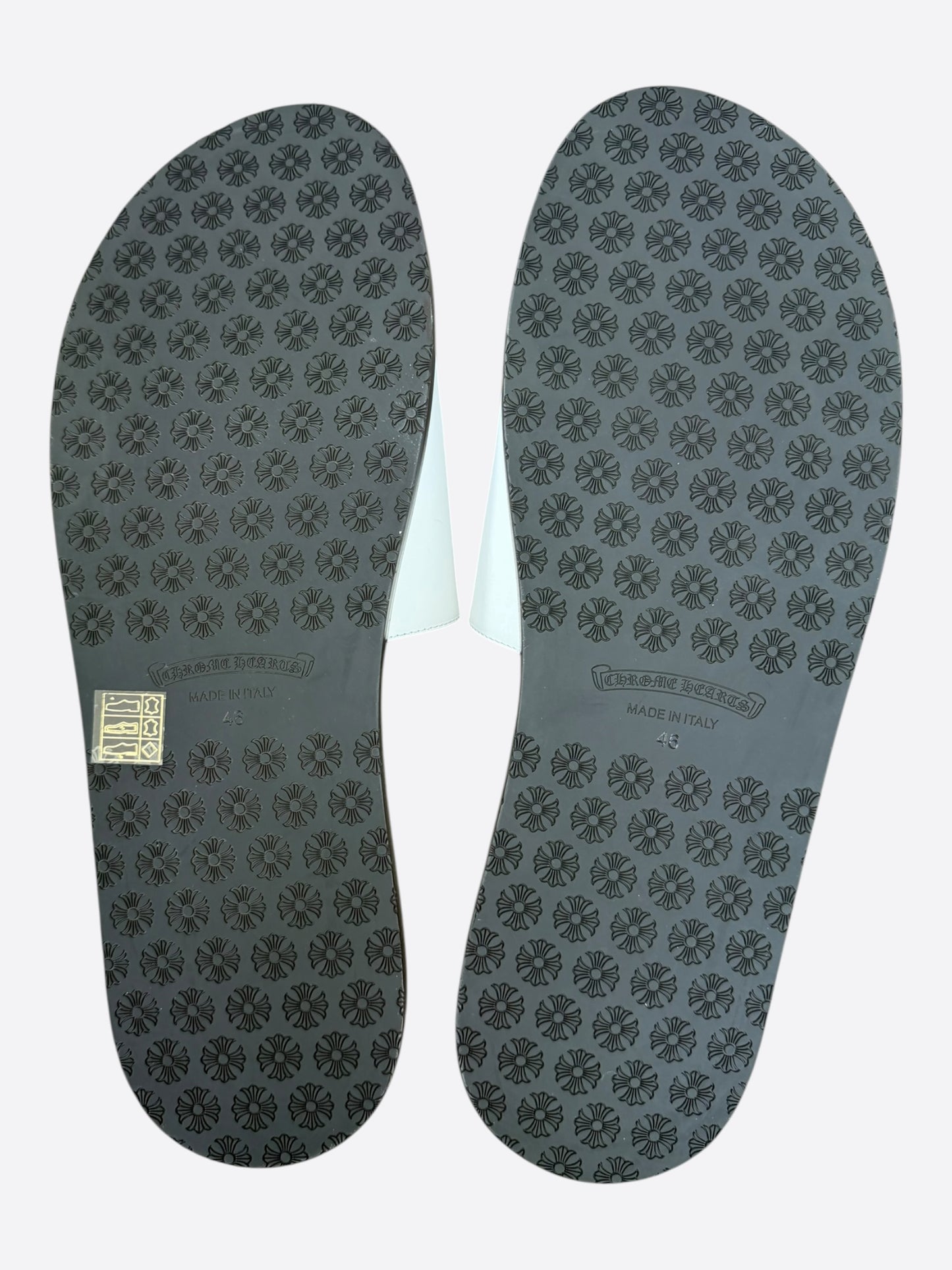 Chrome Hearts White Cross Patch Slides