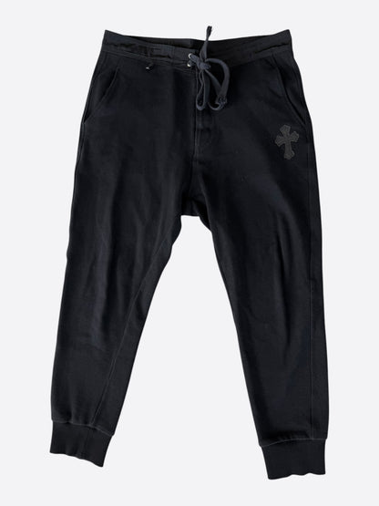 Chrome Hearts Black Cross Patch Women's Sweatpants