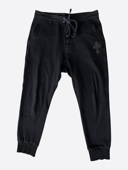 Chrome Hearts Black Cross Patch Women's Sweatpants