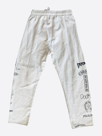 Chrome Hearts White & Black Deadly Doll Women's Sweatpants