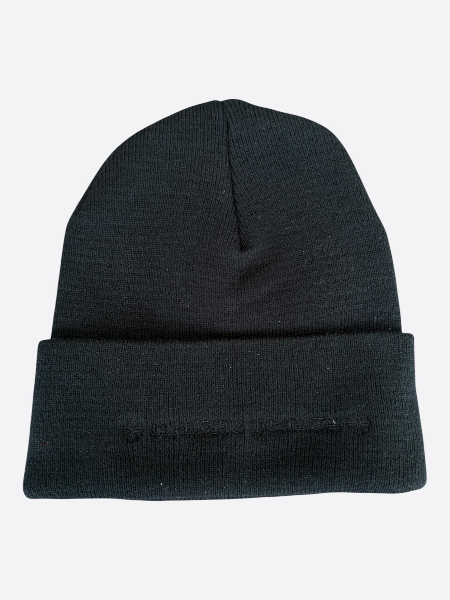 Chrome Hearts Black CH Logo Embroidered Beanie