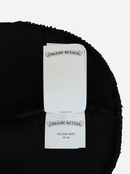 Chrome Hearts Black CH Logo Embroidered Beanie