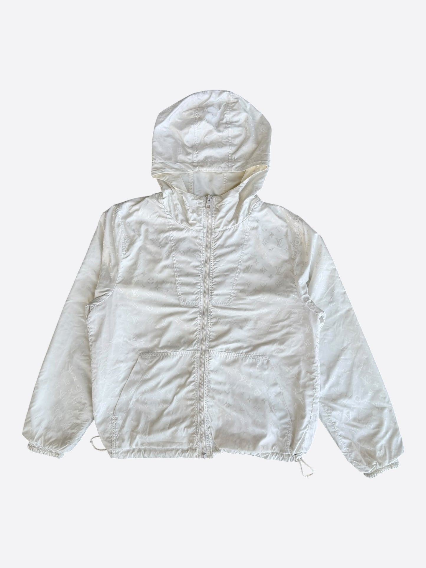 Louis Vuitton White Monogram Reversible Windbreaker
