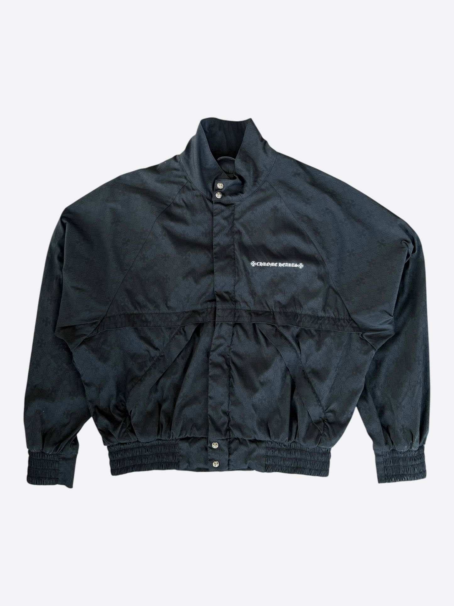 Chrome Hearts Black Cross Patch Jacquard Match Point Windbreaker