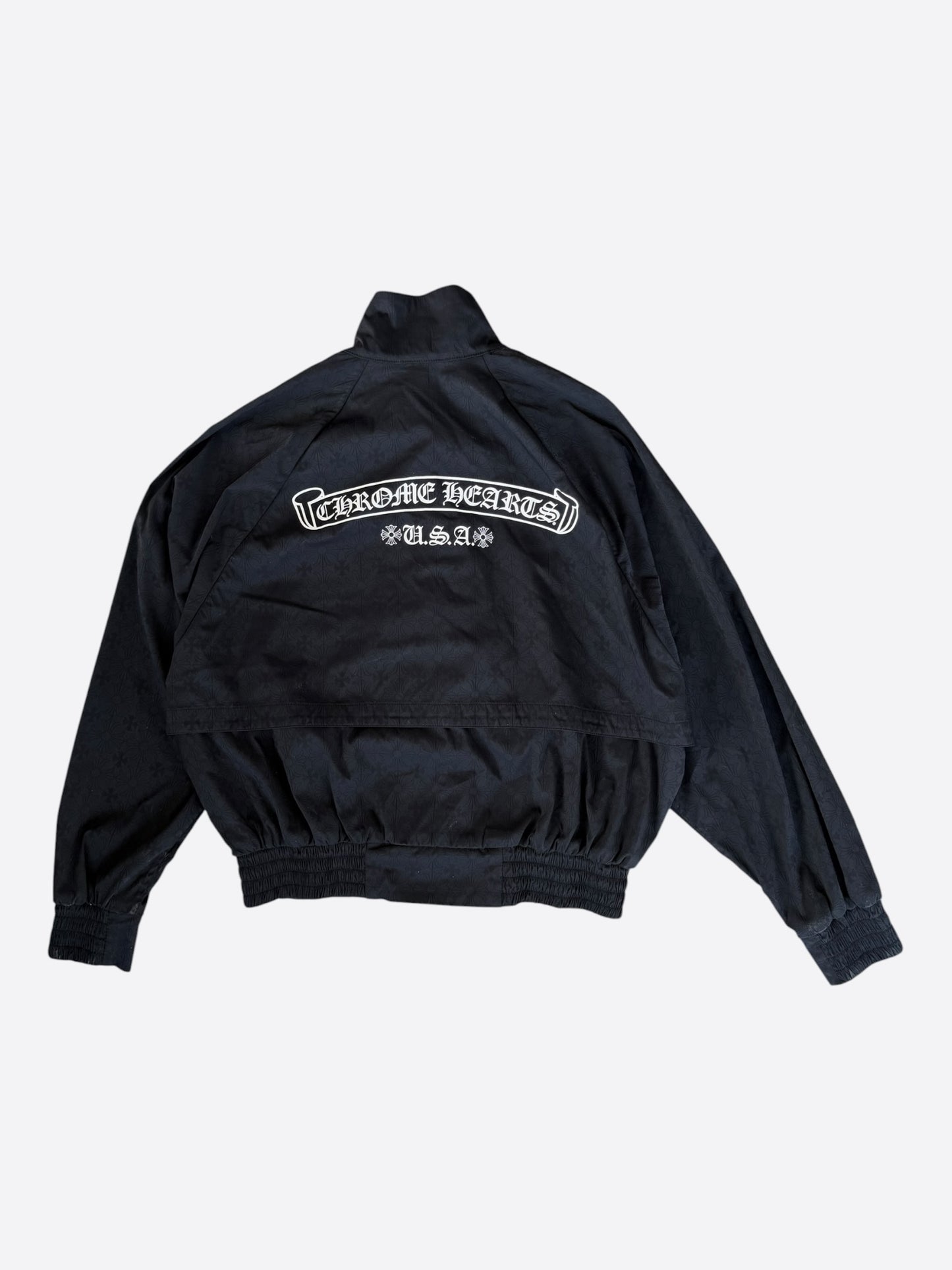 Chrome Hearts Black Cross Patch Jacquard Match Point Windbreaker