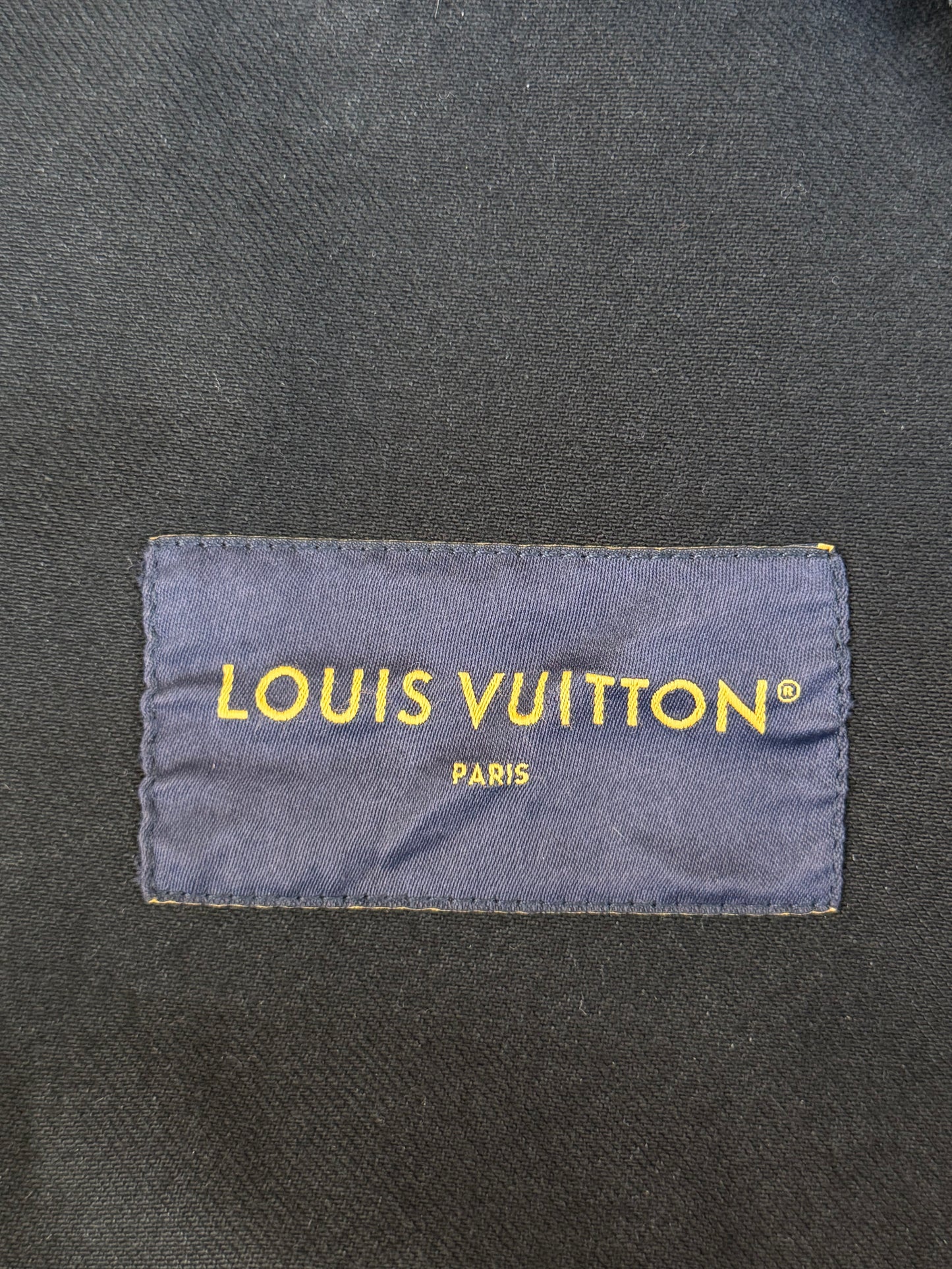 Louis Vuitton Black Distressed Monogram Denim Jacket