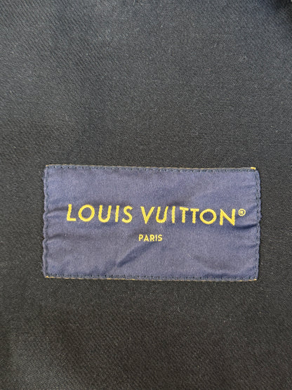 Louis Vuitton Black Distressed Monogram Denim Jacket