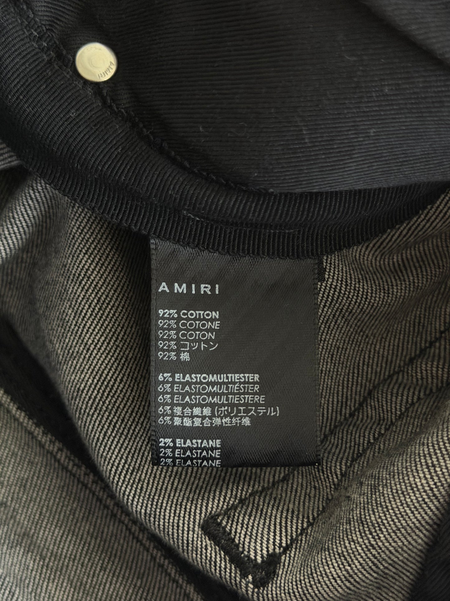 Amiri Rain Grey Boro Repaired Jeans