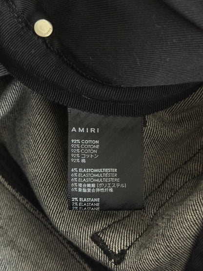 Amiri Rain Grey Boro Repaired Jeans