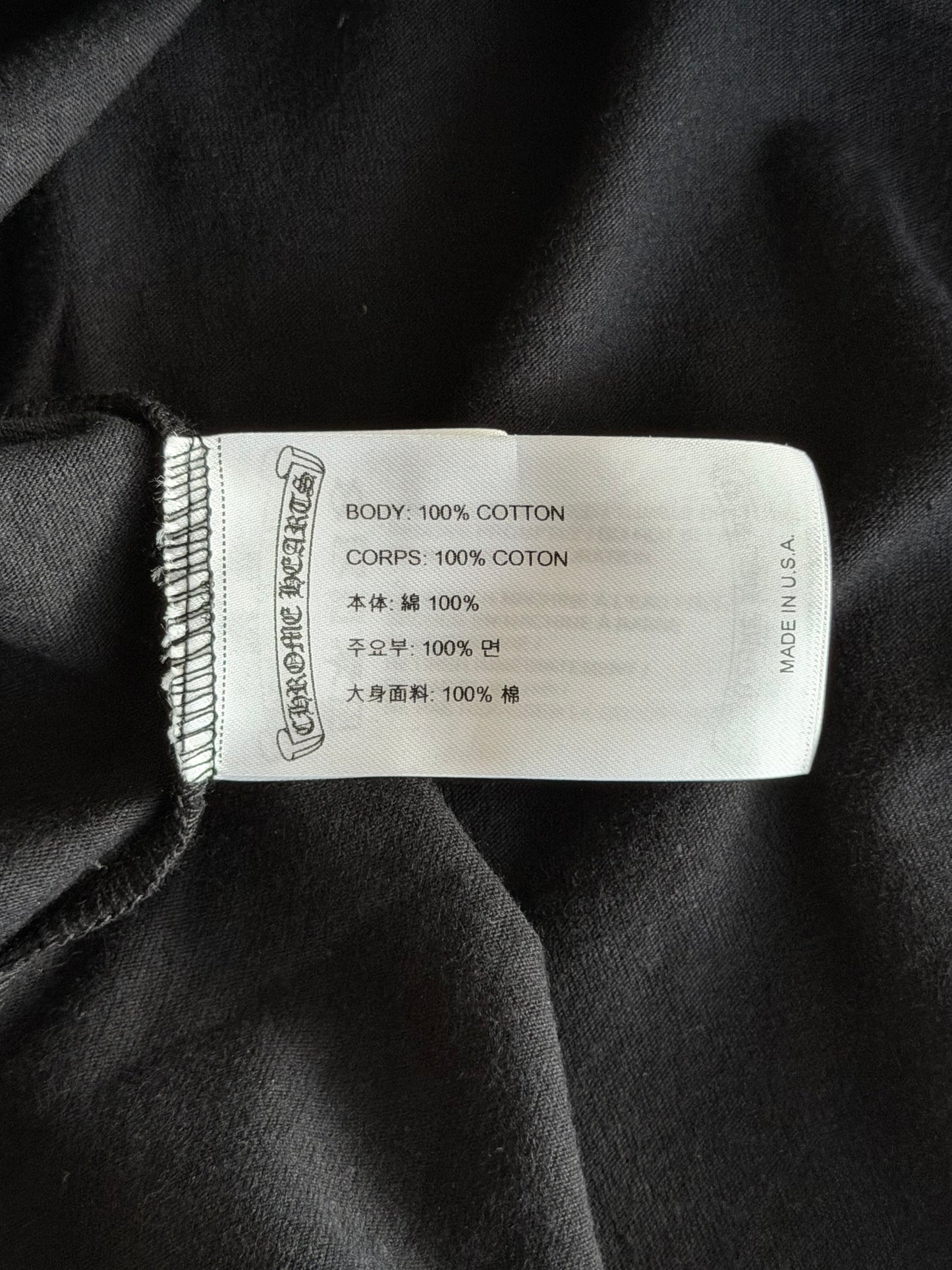 Chrome Hearts Black Racing Stripes T-Shirt