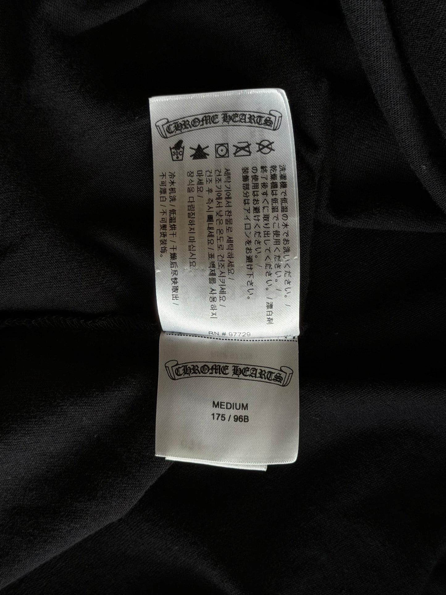 Chrome Hearts Black Racing Stripes T-Shirt