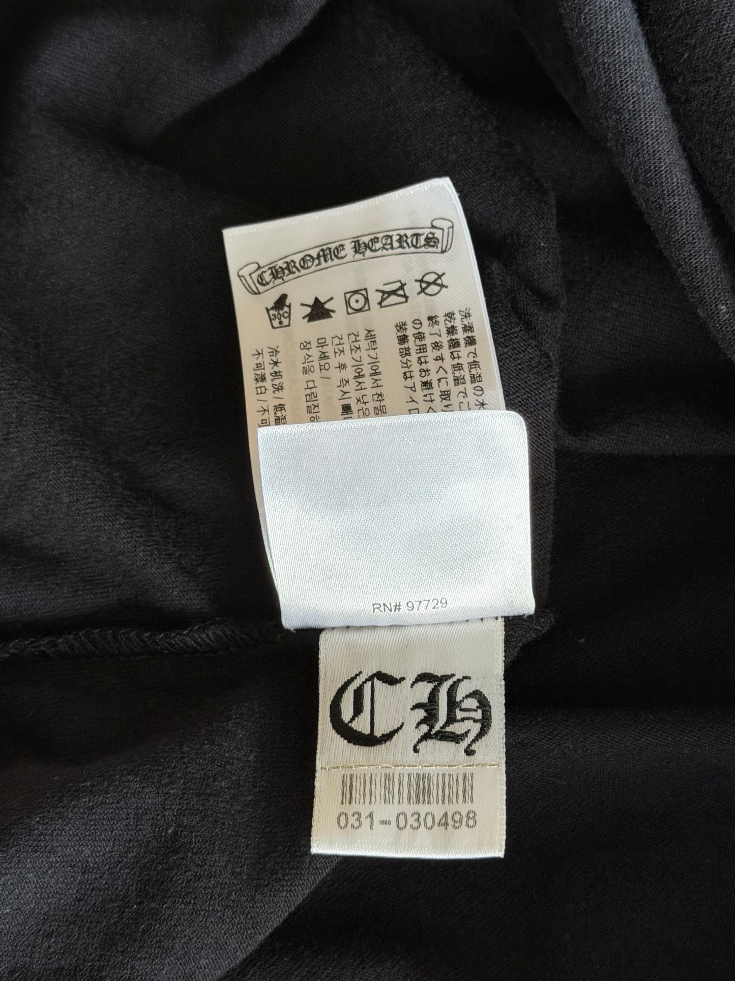 Chrome Hearts Black Racing Stripes T-Shirt