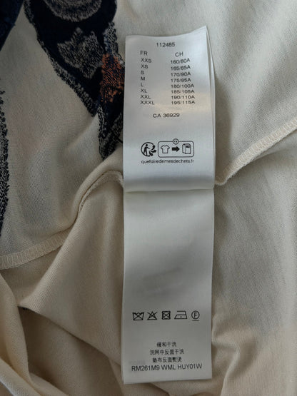 Louis Vuitton White Flag Graphic Intarsia T-Shirt