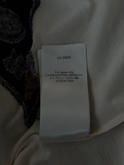 Louis Vuitton White Flag Graphic Intarsia T-Shirt