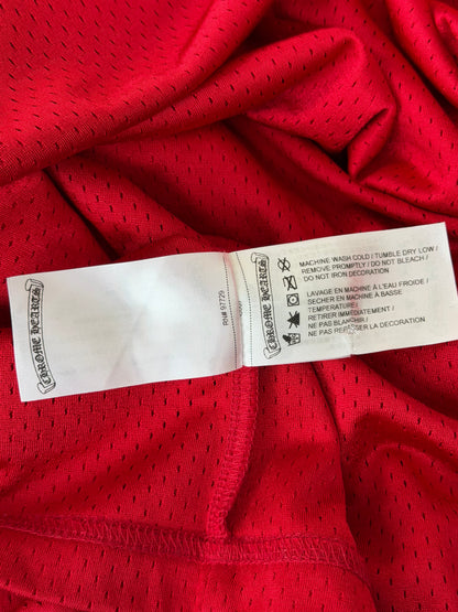 Chrome Hearts Matty Boy Red Form Mesh Jersey Longsleeve T-Shirt