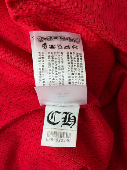 Chrome Hearts Matty Boy Red Form Mesh Jersey Longsleeve T-Shirt