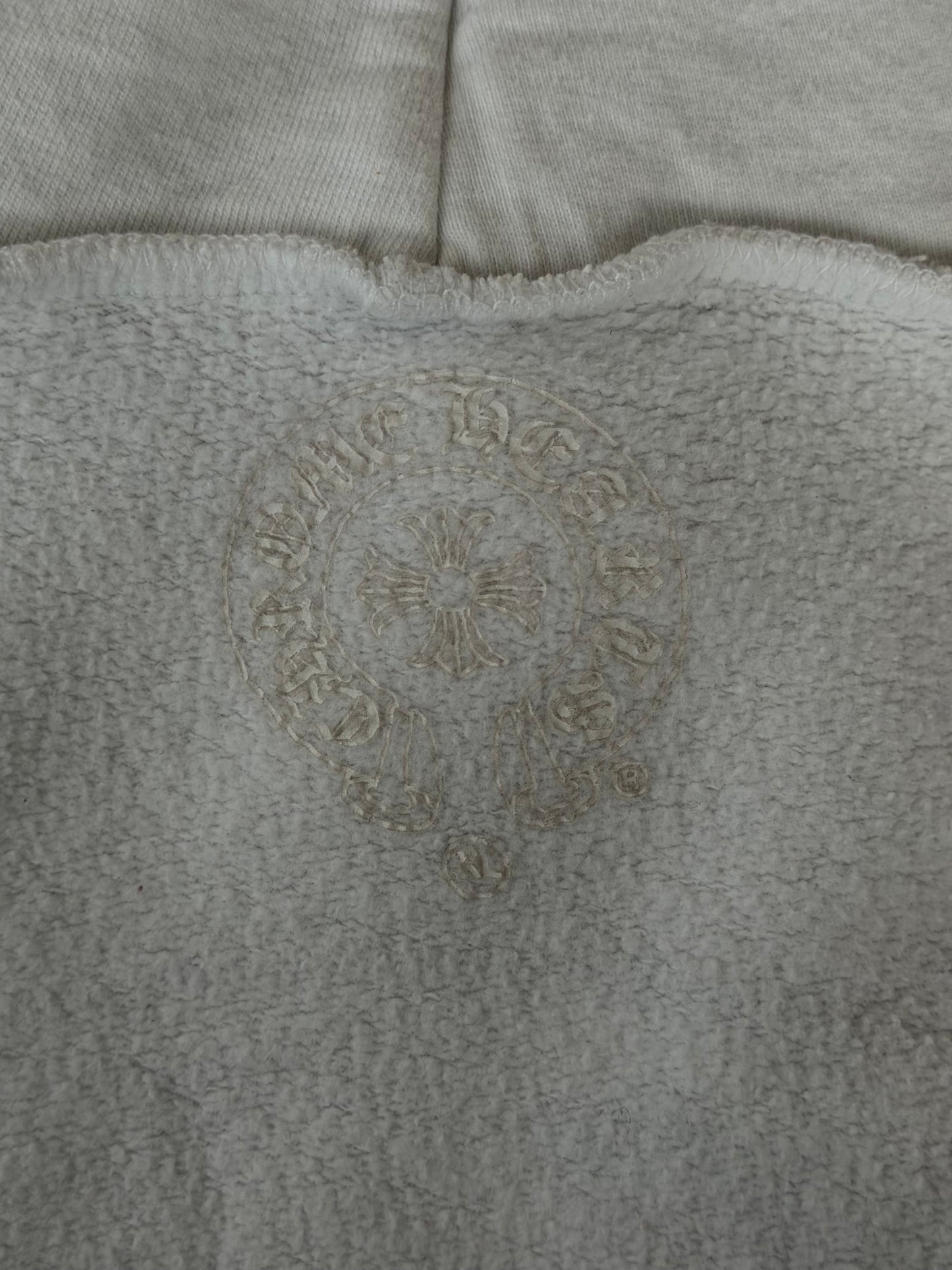 Chrome Hearts White & Black Horseshoe Logo Zip Up Hoodie