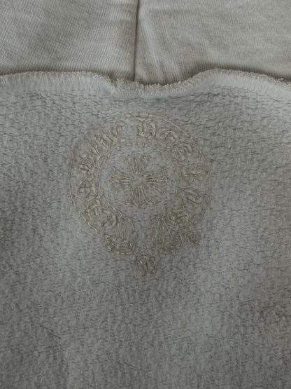 Chrome Hearts White & Black Horseshoe Logo Zip Up Hoodie