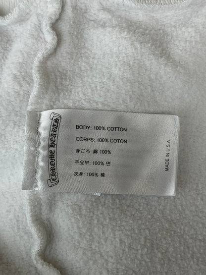 Chrome Hearts White & Black Horseshoe Logo Zip Up Hoodie