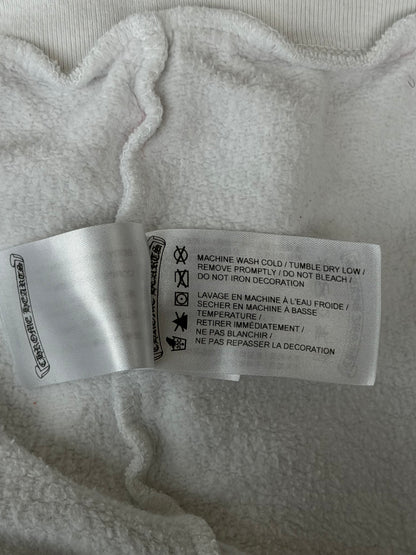 Chrome Hearts White & Black Horseshoe Logo Zip Up Hoodie