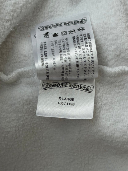 Chrome Hearts White & Black Horseshoe Logo Zip Up Hoodie