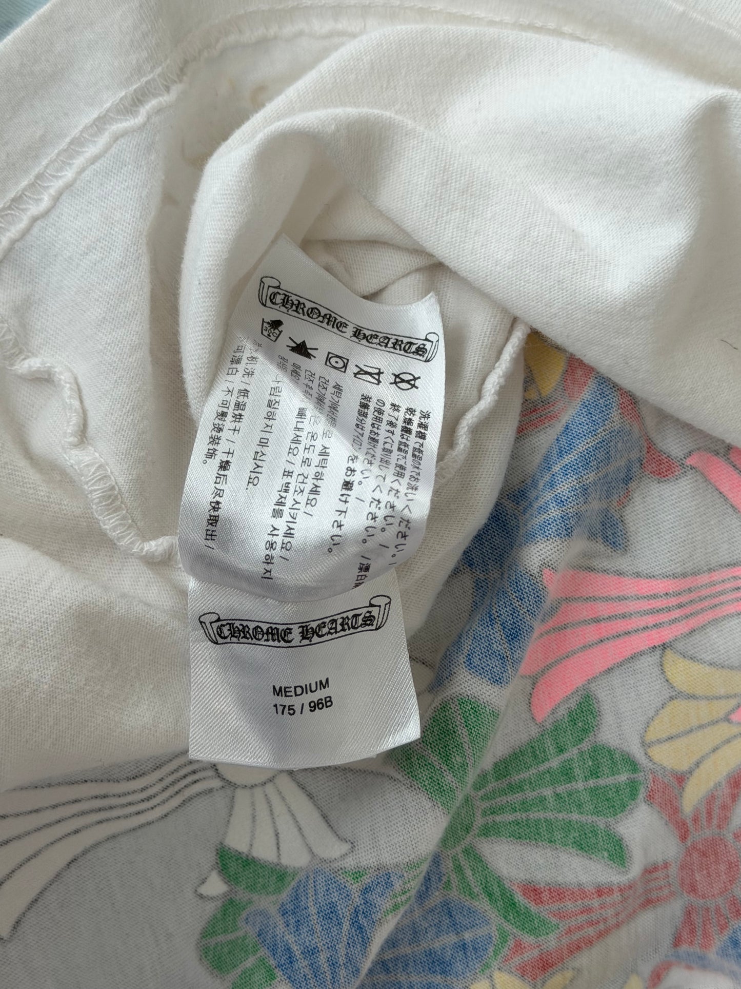 Chrome Hearts White Multicolor Cross T-Shirt