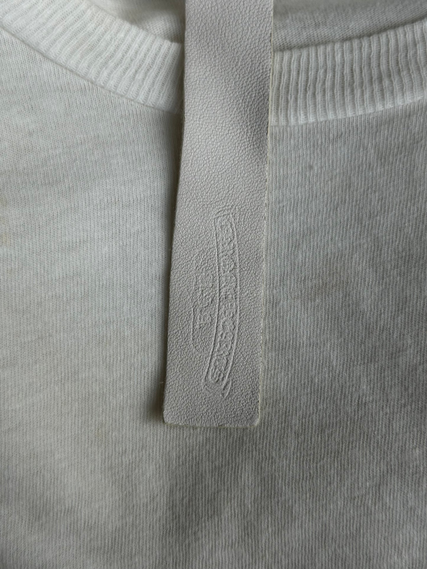 Chrome Hearts White & Black Embroidered Dagger Logo Longsleeve T-Shirt