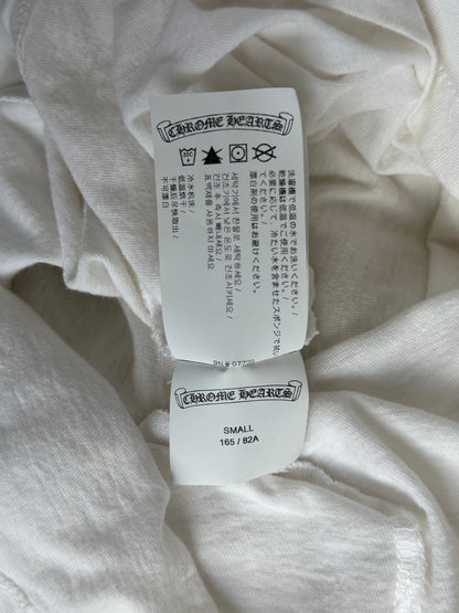 Chrome Hearts White & Black Embroidered Dagger Logo Longsleeve T-Shirt