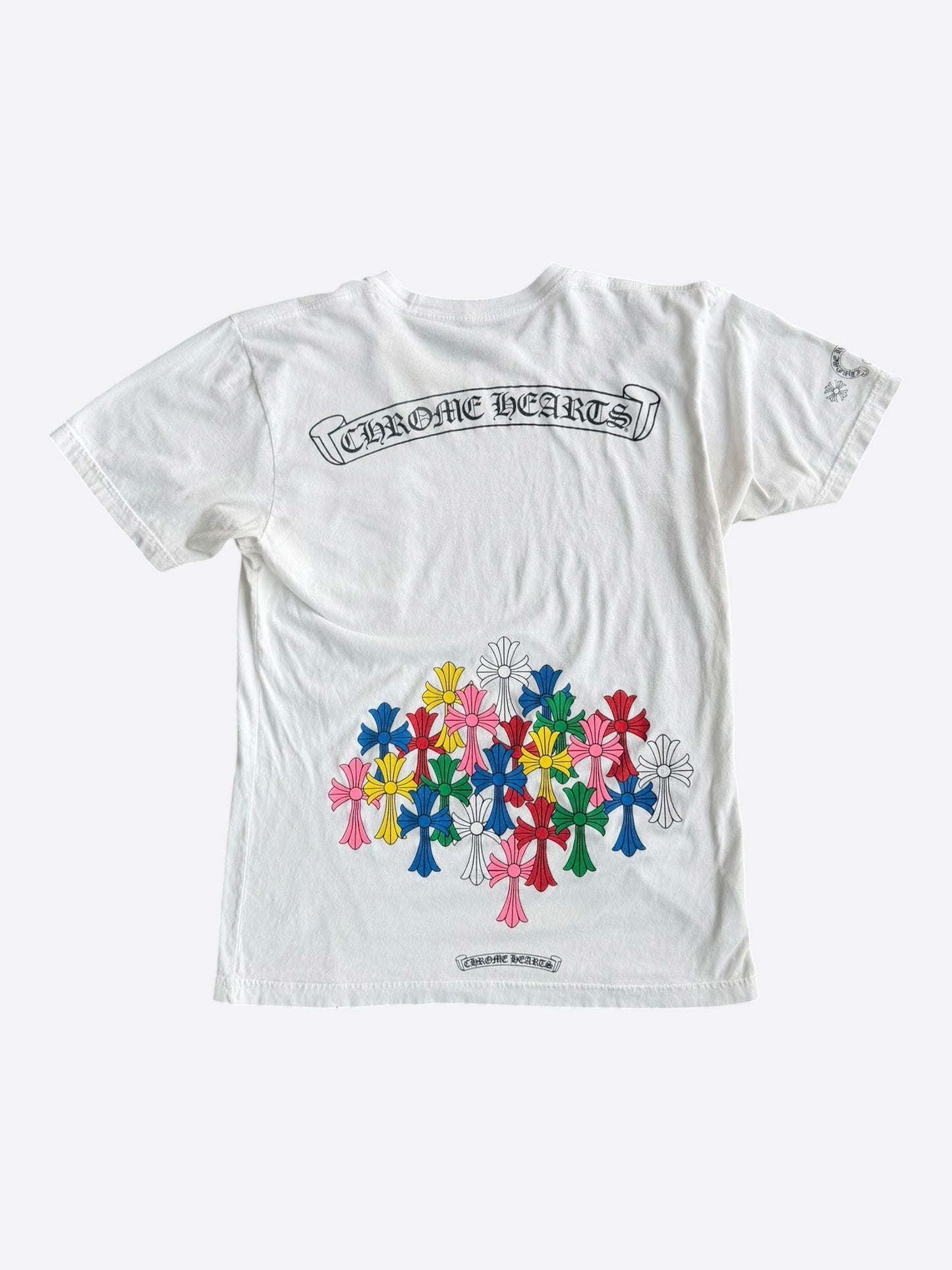 Chrome Hearts White Multicolor Cross T-Shirt